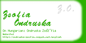 zsofia ondruska business card